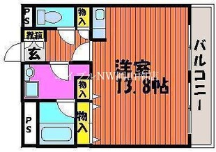 岡山駅 徒歩20分 3階の物件間取画像